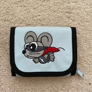 Vintage 90s embroidered Mighty Mouse wallet
